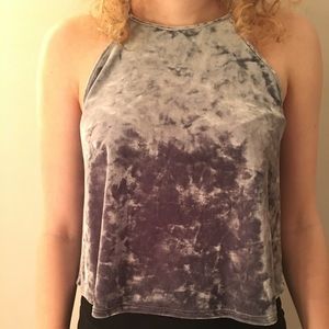 Velvet halter top
